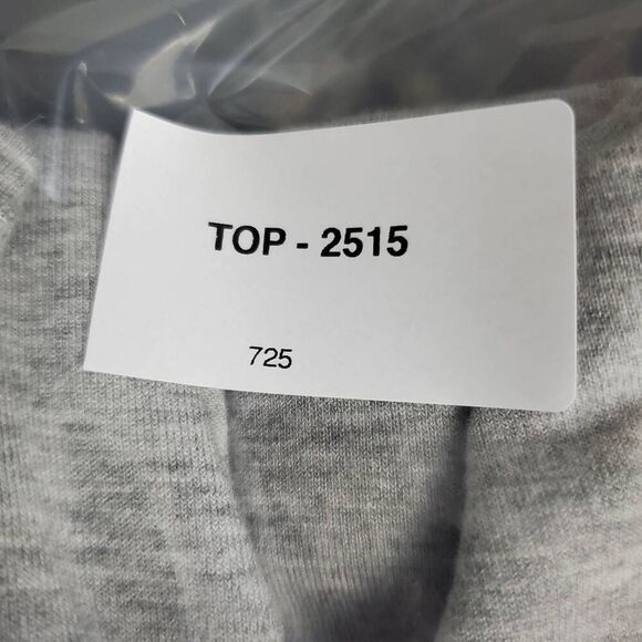 Antistar Gray Long Sleeve Side Ruched Crop Top Stretchy Lightweight Tee L - Picture 6 of 6